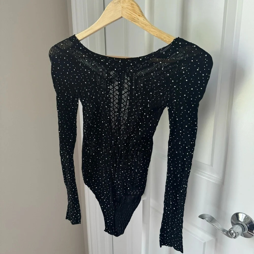 Ann Summers Elite Sheer Knitted Crystal Bodysuit - Picture 6 of 9